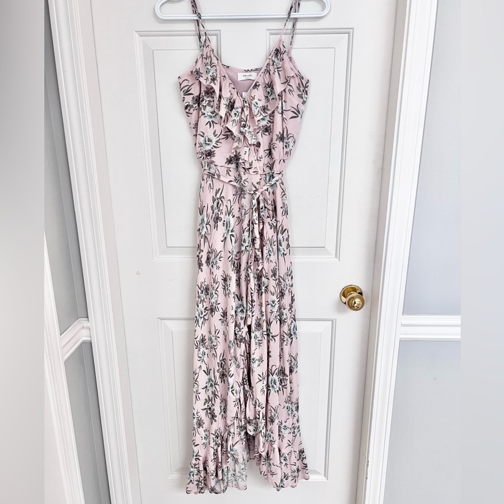 NWT Pink Floral Wrap Dress